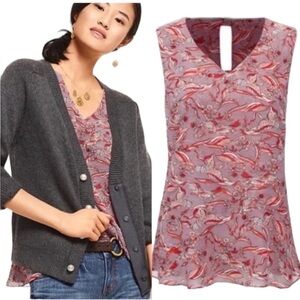 Cabi Medium 3611 Good Luck Blouse Cap Sleeve Tank Top P2